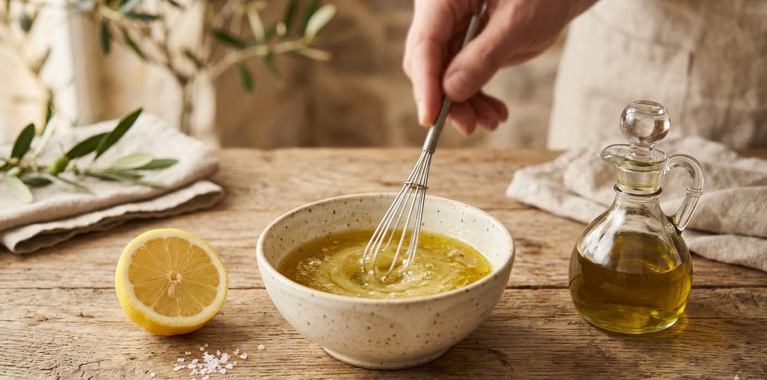 Limonlu Zeytinyağı Salata Sosu
